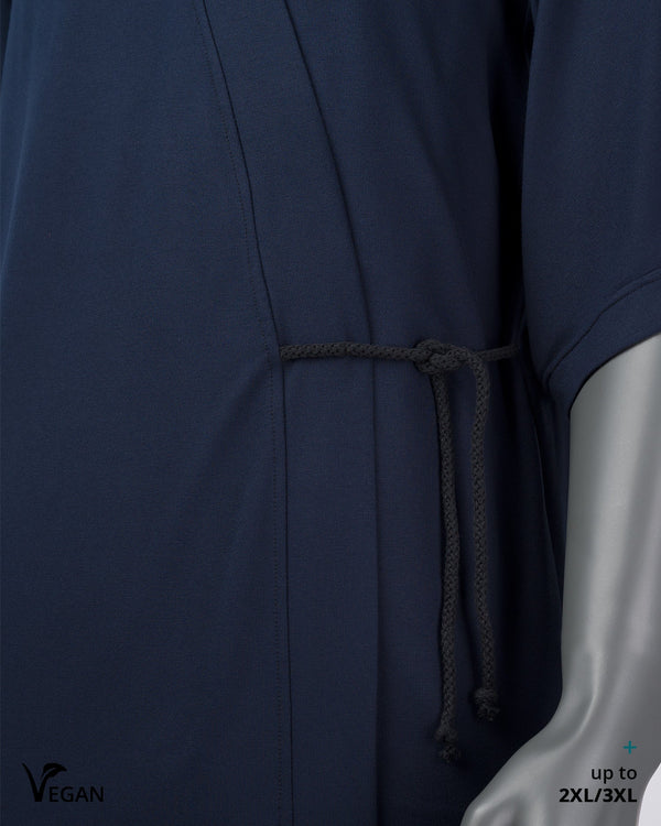 Gender Neutral Night Blue Closed Kimono Cardigan ST - Atelier Odenoir  - Geschlechtsneutrale Kleidung Handmade in Berlin - Gender Neutral Clothing Handmade in Berlin