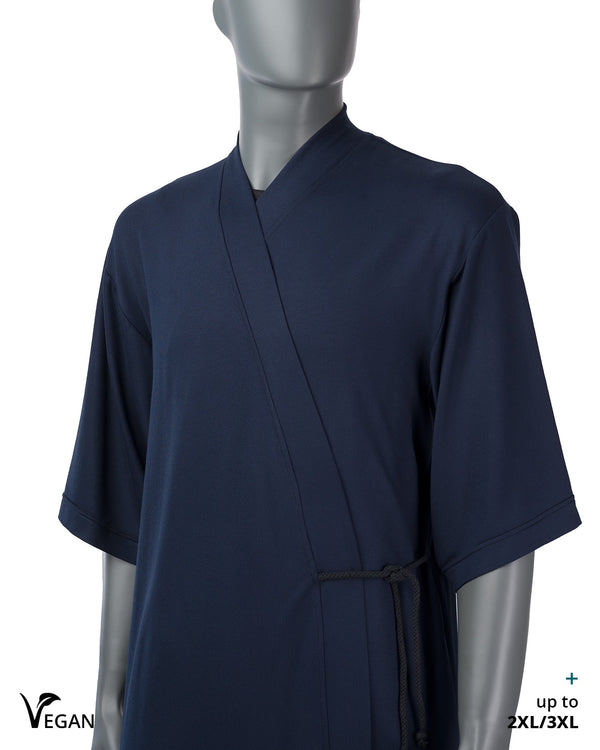 Gender Neutral Night Blue Closed Kimono Cardigan ST - Atelier Odenoir  - Geschlechtsneutrale Kleidung Handmade in Berlin - Gender Neutral Clothing Handmade in Berlin