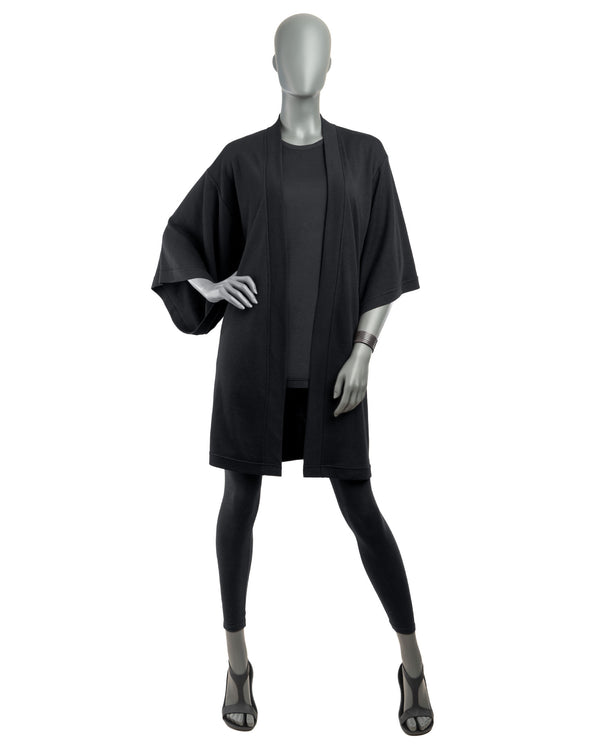 Gender Neutral Black Kimono ECOVERO